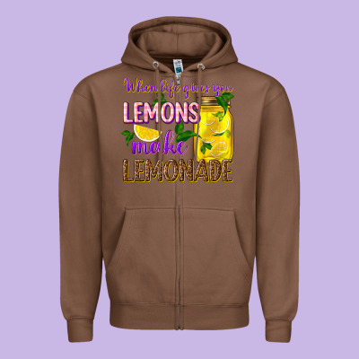 When Life Gives You Lemons Make Lemonade Zipper Hoodie Designed By Texasbilliewilder