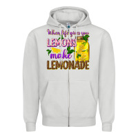 Dove Grey when life gives you lemons make lemonade Zipper Hoodie - texasbilliewilder