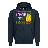 Navy when life gives you lemons make lemonade Zipper Hoodie - texasbilliewilder