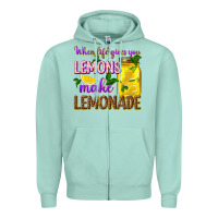 Seafoam when life gives you lemons make lemonade Zipper Hoodie - texasbilliewilder