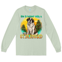 Matcha life is better with a st.bernard Long Sleeve Tee - texasbilliewilder