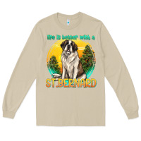 Mushroom life is better with a st.bernard Long Sleeve Tee - texasbilliewilder