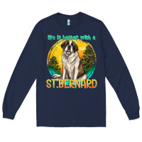 Navy life is better with a st.bernard Long Sleeve Tee - texasbilliewilder