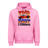 Fuchsia Pink two fast two curious boys birthday racing car Urban Hoodie - MaliasSmallBusiness