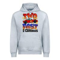 Heather Grey two fast two curious boys birthday racing car Urban Hoodie - MaliasSmallBusiness