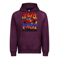 Mauve Wine two fast two curious boys birthday racing car Urban Hoodie - MaliasSmallBusiness