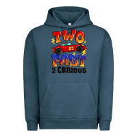 Pigment Midnight Navy two fast two curious boys birthday racing car Urban Hoodie - MaliasSmallBusiness