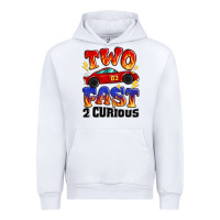 White two fast two curious boys birthday racing car Urban Hoodie - MaliasSmallBusiness