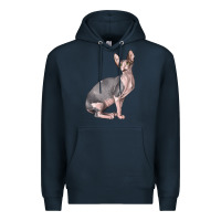 Navy Sphynx Cat Premium Hoodie - LillyAllenDesigns