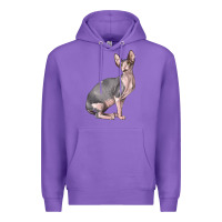 Purple Sphynx Cat Premium Hoodie - LillyAllenDesigns