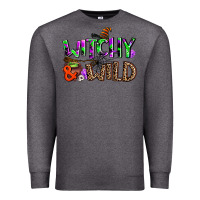 Charcoal Heather witchy and wild Premium Sweatshirt - AdoDesignShop