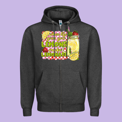 When Life Gives You Lemons Make Lemonade Zipper Hoodie Designed By Texasbilliewilder