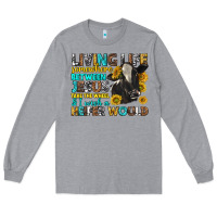 Heather Grey living life somewhere between jesus Long Sleeve Tee - texasbilliewilder