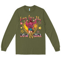 Army Green long live the cowgirl Long Sleeve Tee - texasbilliewilder