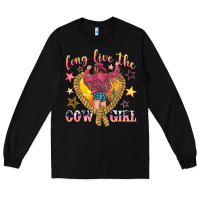 Black long live the cowgirl Long Sleeve Tee - texasbilliewilder