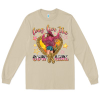 Mushroom long live the cowgirl Long Sleeve Tee - texasbilliewilder