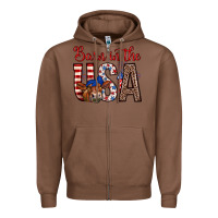 Chestnut barn in the usa Zipper Hoodie - Zillion Design Studio