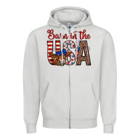 Dove Grey barn in the usa Zipper Hoodie - Zillion Design Studio