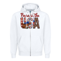 White barn in the usa Zipper Hoodie - Zillion Design Studio