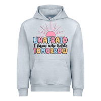 Heather Grey unafraid i know who holds tomorrow Urban Hoodie - MaliasSmallBusiness