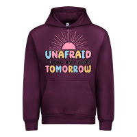 Mauve Wine unafraid i know who holds tomorrow Urban Hoodie - MaliasSmallBusiness