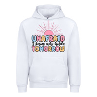 White unafraid i know who holds tomorrow Urban Hoodie - MaliasSmallBusiness