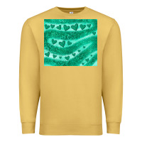 Antique Gold green glitter heart Premium Sweatshirt - JahusDesignShop