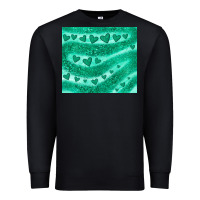 Black green glitter heart Premium Sweatshirt - JahusDesignShop