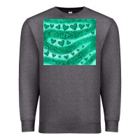 Charcoal Heather green glitter heart Premium Sweatshirt - JahusDesignShop