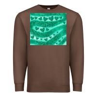 Chestnut green glitter heart Premium Sweatshirt - JahusDesignShop