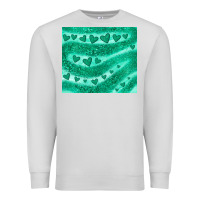 Dove Grey green glitter heart Premium Sweatshirt - JahusDesignShop