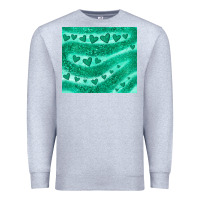 Heather Grey green glitter heart Premium Sweatshirt - JahusDesignShop