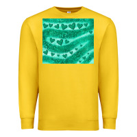 Lemon green glitter heart Premium Sweatshirt - JahusDesignShop