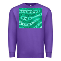 Purple green glitter heart Premium Sweatshirt - JahusDesignShop
