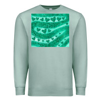 Seafoam green glitter heart Premium Sweatshirt - JahusDesignShop