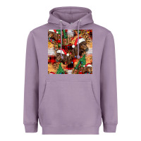 Lavender christmas horse leopard tartan Heavyweight Hoodie - FaDigitalArtStudio