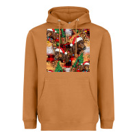 Meerkat christmas horse leopard tartan Heavyweight Hoodie - FaDigitalArtStudio