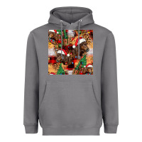 Storm christmas horse leopard tartan Heavyweight Hoodie - FaDigitalArtStudio