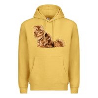 Antique Gold Persian Cat Premium Hoodie - LillyAllenDesigns