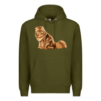 Army Green Persian Cat Premium Hoodie - LillyAllenDesigns