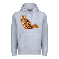 Heather Grey Persian Cat Premium Hoodie - LillyAllenDesigns