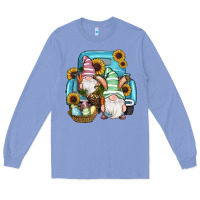 Colony Blue Easter Gnomes Egg Sunflowers Truck Long Sleeve Tee - RanaPortraitStore