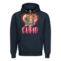 Navy cupid heart Zipper Hoodie - RanaPortraitStore