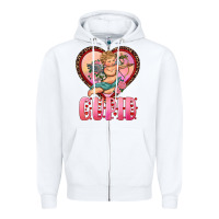 White cupid heart Zipper Hoodie - RanaPortraitStore