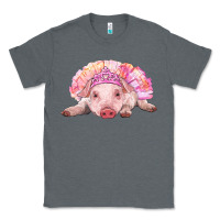 Charcoal Heather Balerina Baby Pig With Tutu Classic Tee - RanaPortraitStore