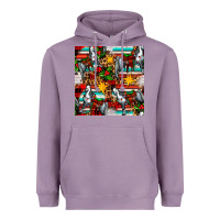 Lavender christmas horse leopard tartan Heavyweight Hoodie - FaDigitalArtStudio