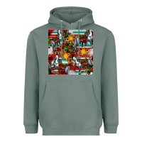 Sage christmas horse leopard tartan Heavyweight Hoodie - FaDigitalArtStudio