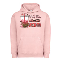 Pigment Salmon v is for valentine venti Urban Hoodie - MaliasSmallBusiness