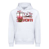 White v is for valentine venti Urban Hoodie - MaliasSmallBusiness