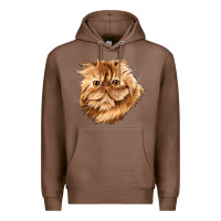 Chestnut Persian Cat Face Premium Hoodie - LillyAllenDesigns